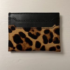 Leopard print card holder